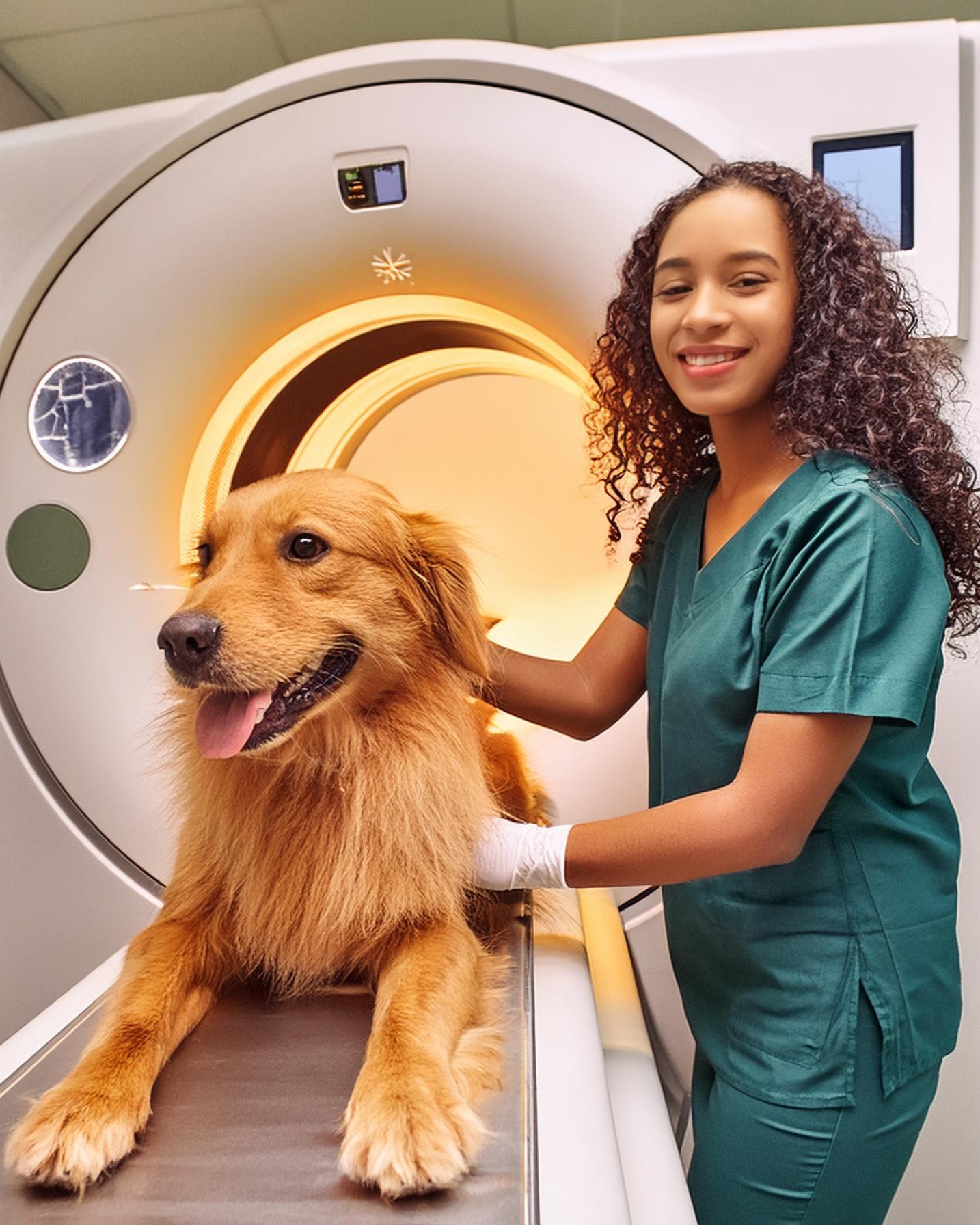 Firefly golden en el veterinario haciendo examenes en scanner 20531 I°S°